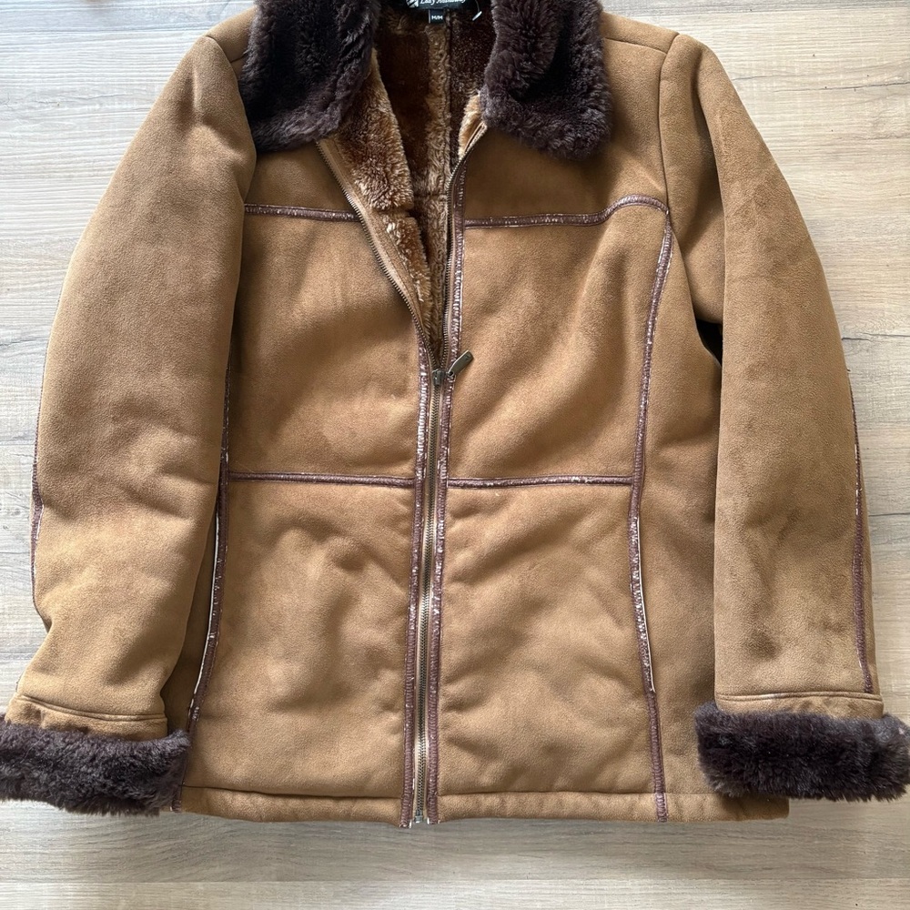 Brown Faux Fur Lined Women's Jacket